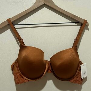 NWT Auden The Daydream Light Lift Demi Coverage Underwire Bra - Gold Brown - 38C